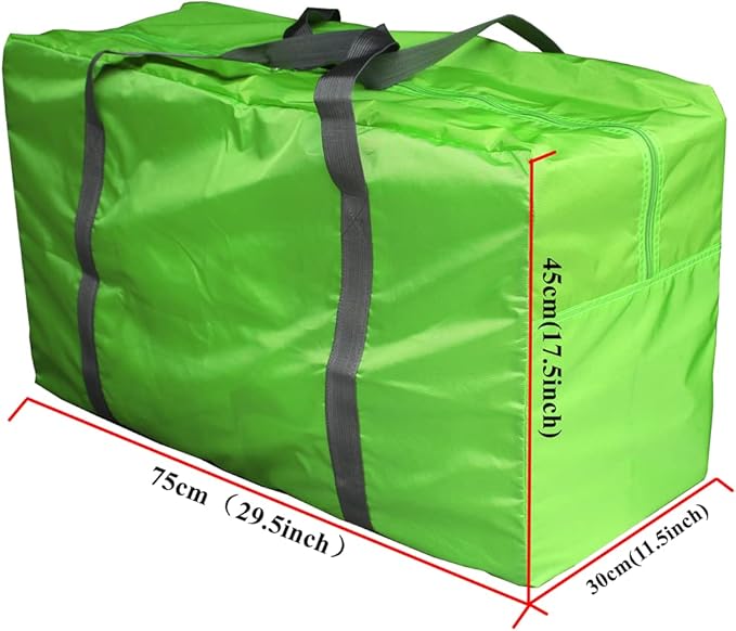 Extra Large 30" Moving Bag Totes Heavy Duty Reusable Inflatable Kayak Storage Carry Bag Lightweight Nylon Luggage Bag for Travelling,College Dorm, Camping, Christmas Decorations Storage