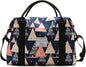 Travel Duffle Bag Weekender Overnight Bag Gym Tote with Dry and Wet Separated Pocket for Women Girls Workout Duffel Water Resistant, Colorful Triangle