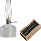 Campingmoon Camping Gas Lantern Propane Lantern Portable Retro Style Lighting Candle Tent Lamp Glass Mantle Lantern for Outdoor Emergency, Silver