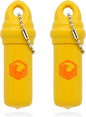 Floating Keychain (2 pack) with Waterproof Safety Container Boat Key Float - Pontoon, Fishing Accessories key holder
