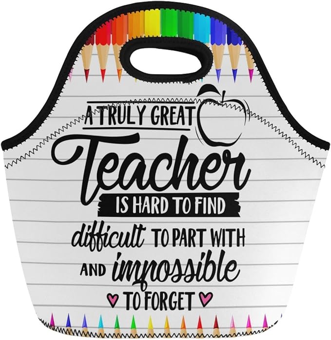 Neoprene Lunch Bags Thermal Insulated Lunch Tote Bag Reusable Washable Neoprene Picnic Bag for Women Men