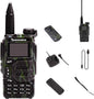 Quansheng UV-K5 Radio USB-C Charging Dual Band Two Way Radio Long Range for Adult 5W Long Range Handheld Radio NOAA Scrambler/DTMF One Key Copy Camo