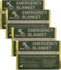 Emergency Blanket ，Portable Emergency Blanket Survival Gear Emergency Bivvy Thermal Sleeping Bag Camping ，Be Suitable for Outdoors, Hiking, Survival (Gold +Silver, 4 Pack)