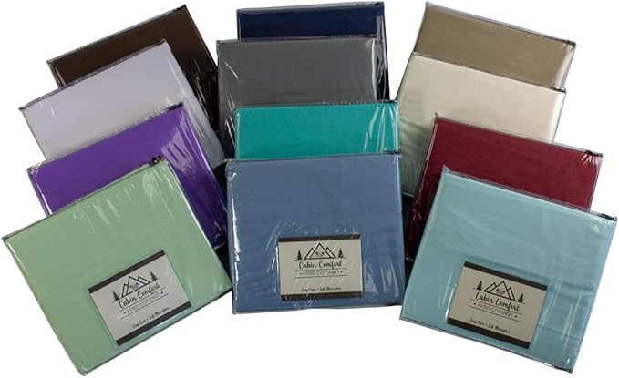 Cabin Comfort - Cot Sheet for Camping and RV Cots - Fits All Cot Size Beds Comfortably -72 x 28 Inches - Super Soft (1 Piece Cot (Fitted), Mint Green)