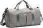 ZGWJ Sports Gym Bag with Wet Pocket & Shoes Compartment, Waterproof Shoulder Weekender Bag for Women and Men Swim Sports Travel Gym Bag Lightweight and easy Carry on Grey