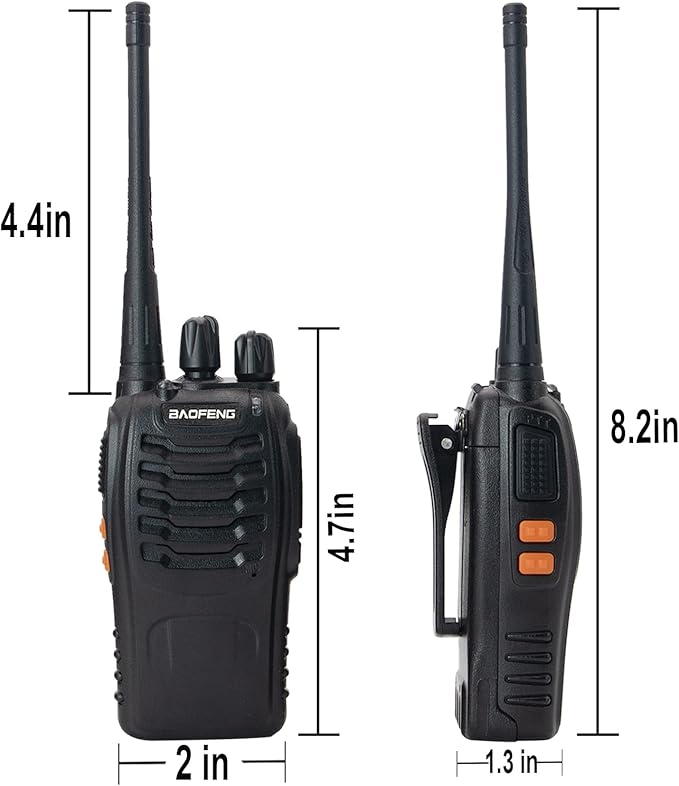Walkie Talkies Long Range for Adults, Baofeng BF-888S Handheld Two Way Radios with Earpiece and Mic, Rechargeable Walkie Talkie with Li-ion Battery and Charger, Walky Talky(4 Pack)