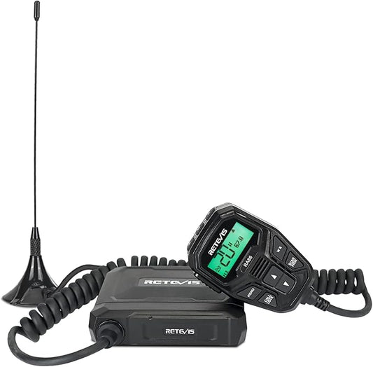 Retevis RA86 GMRS Mobile Radio, 20 Watt GMRS Radio with Antenna, NOAA 30 Channel GMRS Repeater, Easy to Install with Full Hardware, Mobile GMRS Two Way Radio, for Offroad Jeep
