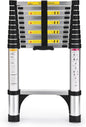 Telescoping Ladder, SocTone 10.5 FT Aluminum Lightweight Extension Ladder with 2 Triangle Stabilizers, Heavy Duty 330lbs Max Capacity, Multi-Purpose Collapsible Ladder for Household or Outdoor Work