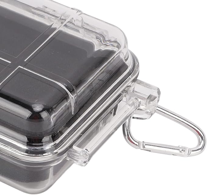 Waterproof Survival Storage Box Plastic Shockproof Box with Shock Absorption Liner Transparent Outdoor Dry Airtight Case for Camping Hiking