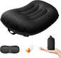 DAWNTREES Inflatable Pillow for Camping,Portable Compressible Ultra-light Travel Inflatable Pillow for Sleeping,Support The Neck and Lumbar,Backpacking Essentials (Black)