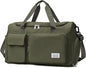 Travel Duffel Bag with Shoes Compartment Sports Gym Bag with Dry Wet Separated Pocket for Men and Women, Overnight Bag Weekender Bag Training Handbag Yoga Bag - Olive Green