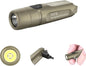 S15 Rechargeable Keychain Flashlight,650 High Lumen EDC Flashlight,Super Bright LED Mini Flashlight Be Suitable for Camping, Hiking, Emergency Situations（Khaki 6500K）