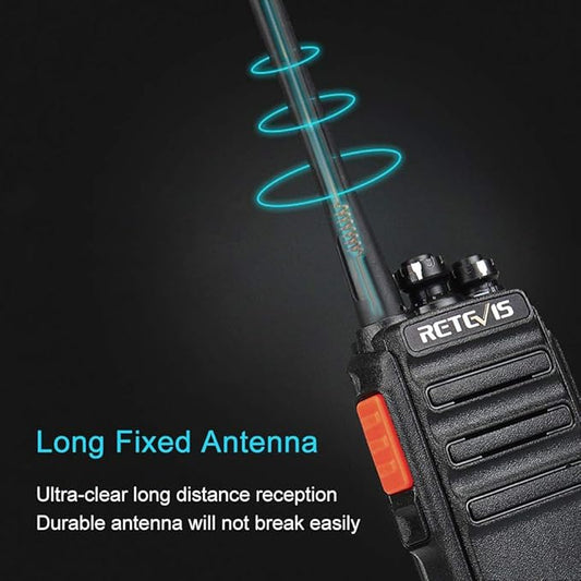 Retevis H-777S Two Way Radios Rechargeable, Walkie Talkies Long Range, 2 Way Radio, VOX Handsfree, Durable, for Worker Office Camping Hiking(4 Pack)