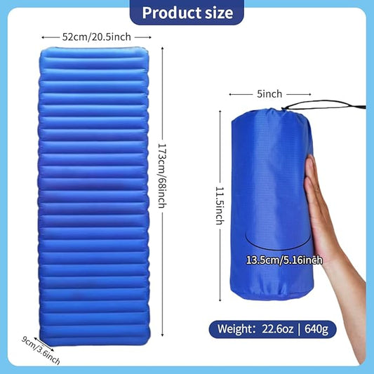 Cold Weather Sleeping Pad, Insulated Sleeping Pad R Value 6.9, Backpacking Sleeping Pad for Camping Cold Weather