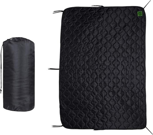 Military Woobie Blanket Thermal Insulated Poncho Liner Camping with Drawstring Carry Bag Waterproof for Outdoor Hiking