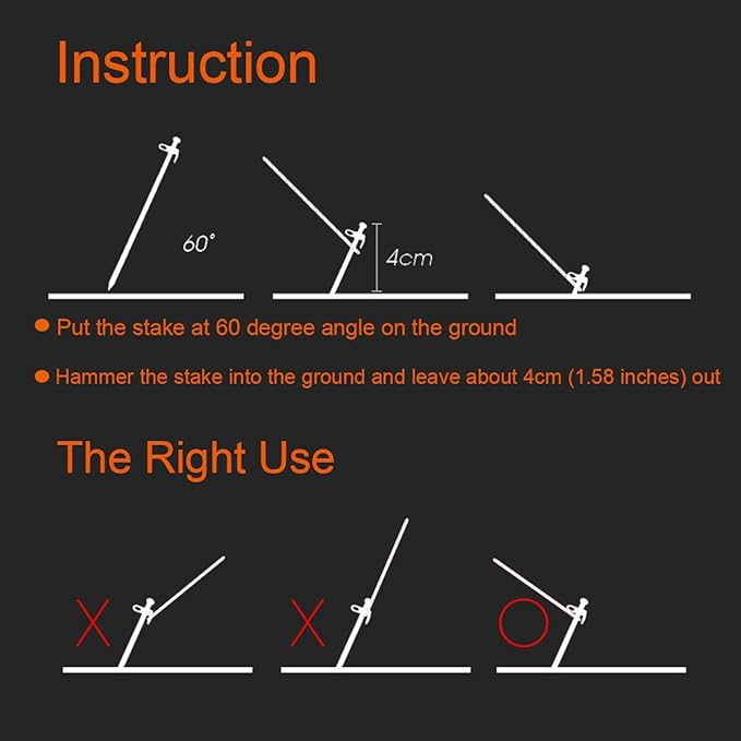 BareFour Tent Stakes Heavy Duty, 8-Inch Camping Stakes, Forged Steel Tent Pegs Unbreakable and Inflexible - Available in Rocky Place Dessert Snowfield and Grassland (8 Pack 8 Inch)