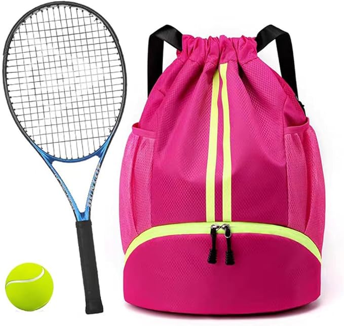 K Y KANGYUN Swim Bag Sports Drawstring Backpack Gymbag- Sackpack Shoes Compartment Wet Proof Pocket String Bag for Travel Men