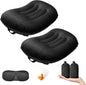 DAWNTREES 2 Pack Inflatable Pillow for Camping,Portable Compressible Ultra-light Travel Inflatable Pillow for Sleeping,Support The Neck and Lumbar,Backpacking Essentials (Black)