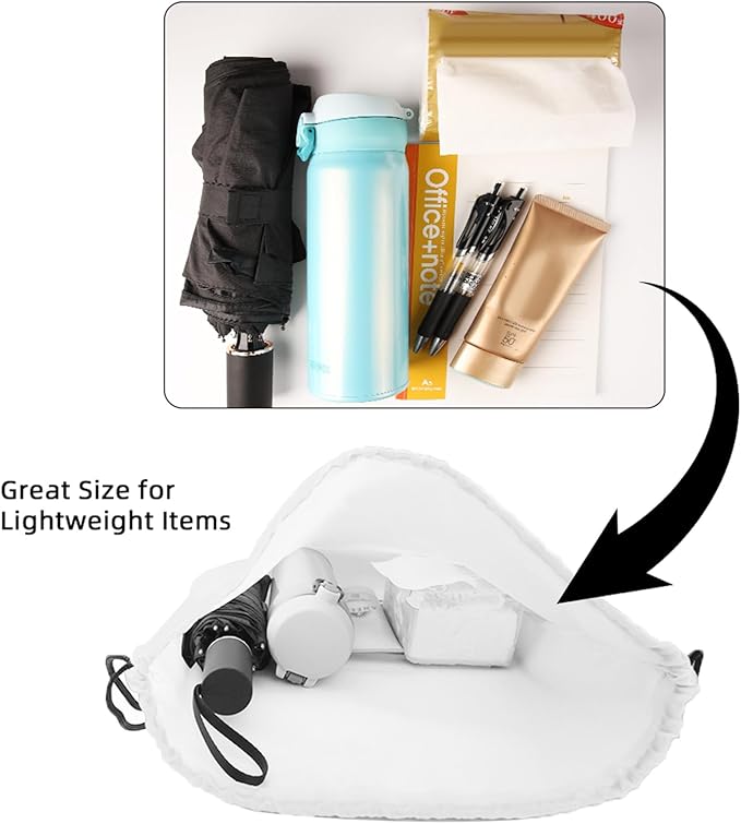 GoodtoU Drawstring Bags, Nylon Backpacks - Drawstring Gym Bags for Sport, Traveling, Team (White, 128Pcs)