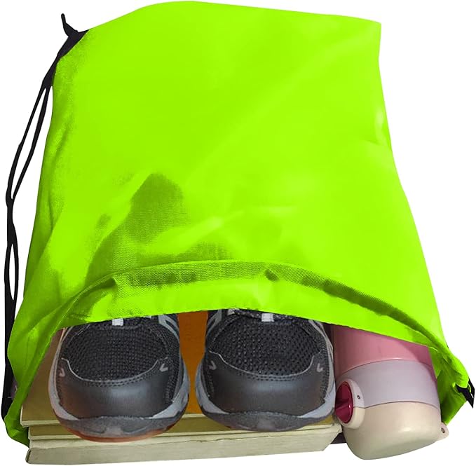Drawstring Bags 28 PCS Drawstring Backpack Bulk String Backpack Cinch Bag Sackpack for Men Women Gym (Light Green)