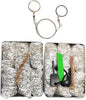 Emergency Fire Starter Magnesium 6 Bags Wax Infused Jute Rope Ferro Rod Striker Saw Wire for Camping Hiking Bushcraft Hurricane + Tin Container