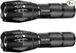 Military Grade High Lumen Flashlight Tactical LED Torch Flash Light Zoomable with 5 Light Modes，2-Pack