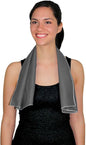 Microfiber Cooling Towels for Neck and Face – Soft Breathable Microfiber Towel for Hot Weather, Outdoor Sports, Running, Gym, Camping, Travel, Yoga – 32” x 13” Grey