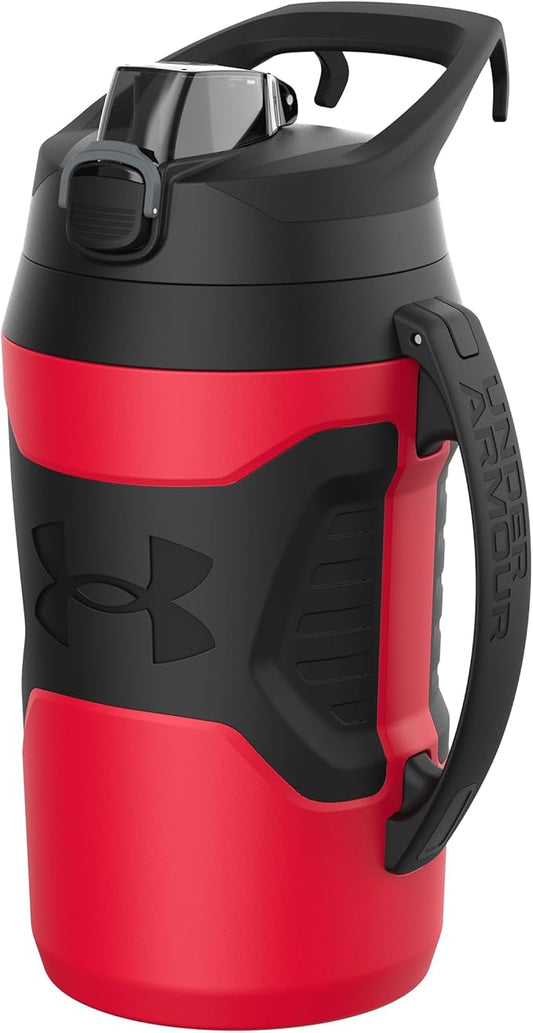 Under Armour Half Gallon Water Bottle Insulated, 64oz Insulated Water Bottle with Handle, Sports Water Jug, Fence Hook, Leak Resistant, for Baseball, Football & More
