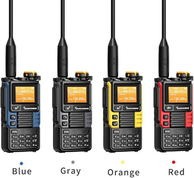 UVK5(99) AM/FM/DTMF Walkie-Talkie 200CH 20-1000MHZ Walkie-Talkie NOAA Weather Forecast with Flash Copy Frequency Tpye-C LCD Display for Hiking Camping Travel Two-Way Radio (Blue)