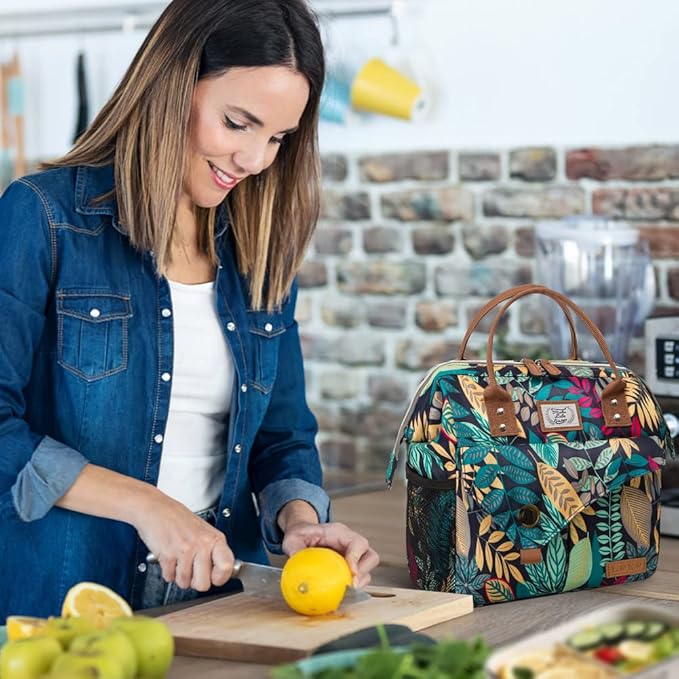 Lekesky Lunch Box for Women, Leakproof Insulated Lunch Bag for Adult Work Reusable Lunch Cooler Tote Bag