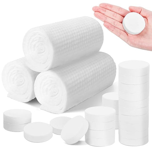 MCPINKY 40PCS Compressed Towel, Face Wash Towel Compressed Travel Towels Disposable Compressed Bath Towel, Thickened and Defecated for Camping Hiking Face Washing 11.8 x 23.6inch After Expansion