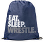 ChalkTalkSPORTS Wrestling Sport Pack Cinch Sack | Eat Sleep Wrestle