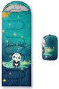 Kids Sleeping Bag for Boys Girls,Rocket Astronaut Moon Print-Lightweight Warm Portable Outdoor Indoor-Waterproof Cold Weather Resistant Sleeping Bag for Camping Hiking