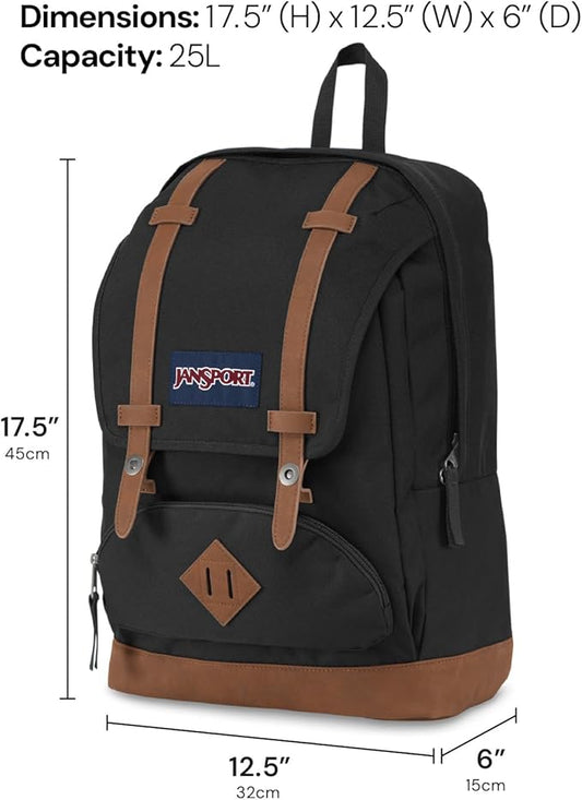JanSport Cortlandt Laptop Backpack, Misty Rose, 15” Laptop Sleeve-Synthetic Leather Shoulder Computer Bag with Large Compartment, Padded Straps-Book Rucksack for Men, Women
