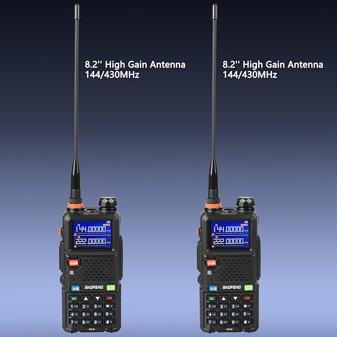 Ham Radio Handheld Baofeng Radio 5RM Upgraded of UV-5R High Power Long Range Walkie Talkies for Adults Multi-Band Two Way Radio NOAA Weather Copy Frequency USB C Charger 999CH Outdoor Hiking Camping