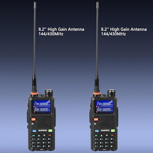 Ham Radio Handheld Baofeng Radio 5RM Upgraded of UV-5R High Power Long Range Walkie Talkies for Adults Multi-Band Two Way Radio NOAA Weather Copy Frequency USB C Charger 999CH Outdoor Hiking Camping