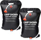 JIURUN 2 Pack Solar Shower Bag 6 Gallons/25L Portable Camping Shower Bag with Removable Hose and On-Off Switchable Shower Head,Camping Accessories for Camping Beach Swimming Outdoor Traveling Hiking