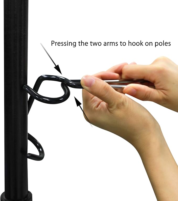 Sutekus Camping Hook Hanger Tent Accessories Multifunction Camping Lantern Hook Non-Slip Lamp Hanger 2Pack