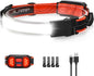 LED Headlamp Flashlight, 1000lumens 230° Broadbeam Headlight, USB Rechargeable Head Lamp with Red Taillight, Lightweight Waterproof Headlamps for Camping Running Hiking, Hard Hat Headlamp