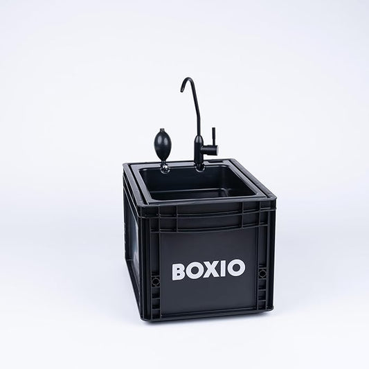 BOXIO - Wash: Portable Sink - Convenient Camping Sink Solution! Compact with Unique Design, Separate Canister, Lightweight Mobile Sink for Garden/Camping/Outdoor Events/Gatherings/Worksite/RV/Indoor