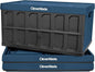 CleverMade Collapsible Storage Bins with Lids - Ocean 3 Pack 62L - Plastic Containers Stackable Organization Crates Home Closet Space-Saving Durable