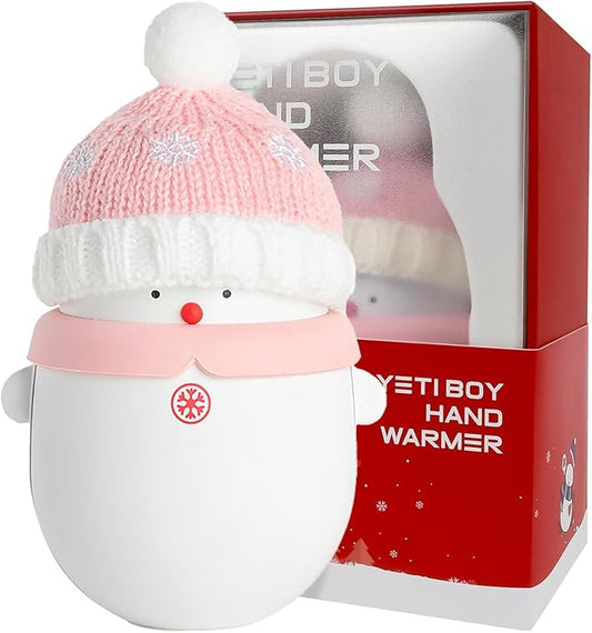 Rechargeable Hand Warmers ，Snowman Electric Hand Warmer 6000mAh Powerbank Reusable Handwarmers - Portable USB Hand Warmer for Christmas Outdoor Camping - Warm Gift for Men Women and Kids