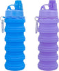 Collapsible Water Bottles Travel water bottle Sports Portable Sport Water Bottle Reusable Water Bottles comes with mountaineering Buckle 500ml silicone Water-proof camping water bottle