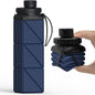 Collapsible Water Bottles 20.6oz, Silicone Foldable Portable Travel Water Bottle, Folding Lightweight Reusable Leakproof for Traveling Camping Hiking Cycling Yoga Sports Outdoor