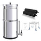 NSF/ANSI 42&372 Standard Stainless Steel Portable Gravity-Fed Water Filter System Water Filter System with Filter and Sight Glass Spigot at Home and Camping (BT-2.25C-B)