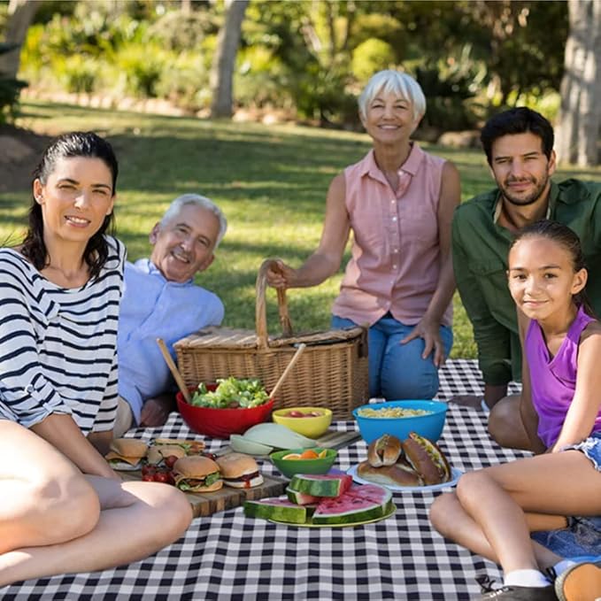 RUIBOLU Large Picnic Blanket Beach Blankets, 80''x80'' Picnic Mat Waterproof