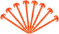 Canopy Stakes Canopy Anchors Beach Tent Stakes Heavy Duty Screw Shape 25 cm 10 inch - 8 Pack Orange Tent Stake for Outdoor Hiking Camping