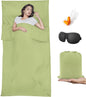 Sleeping Bag Liner,Travel Sheet & Adult Sleep Sack, Camping Sheets Travel Sleep Sack for Backpacking,Hotels & Hostels -Lightweight Single &Double Travel Sheet Camping Sheets
