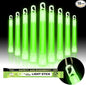 Emergency Safety Military Grade Glow Sticks, 10pcs, 6'' Ultra Bright Glow Sticks with 12 Hours Duration. Great for Hiking, Party, Camping, Blackouts, Hurricane, First Aid and Survival Kits (Green)