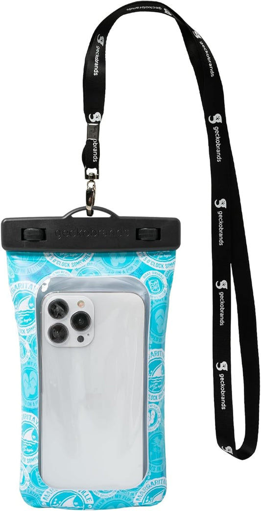 geckobrands Float Phone Dry Bag - Waterproof & Floating Phone Pouch – Fits Most iPhone and Samsung Galaxy Models